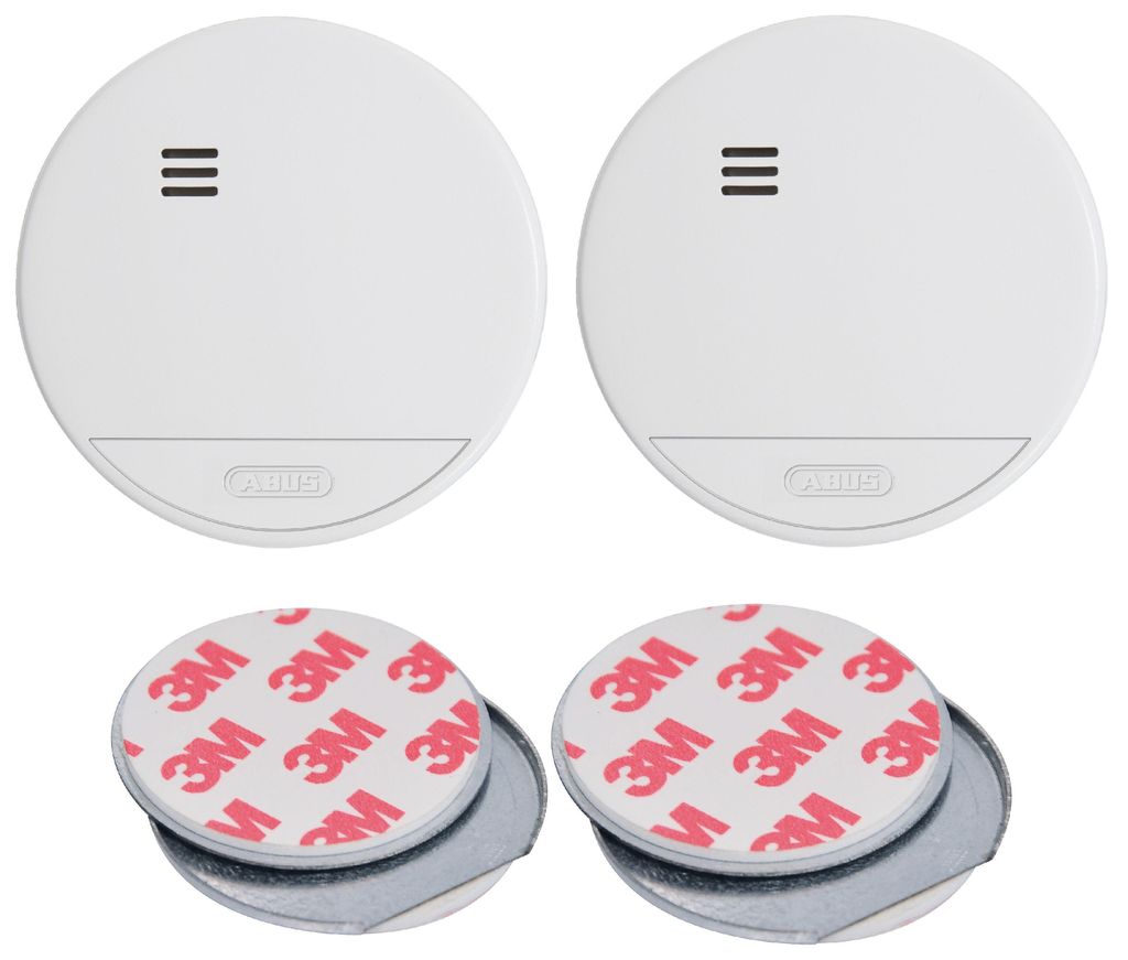 ABUS Rauchmelder RWM150, 10-Jahres-Batterie, Weiß, 2er Set Produktbild 
