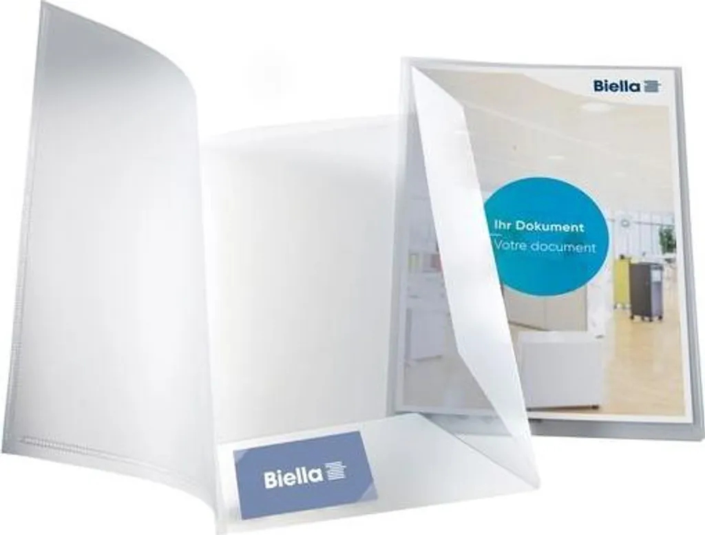 Dossier Pearl 5 Biella A4 avec 2 Rabats Transparents Haute Visibilité