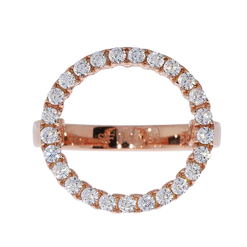R3120-cz-RG-54, R3120-cz-RG-56, R3120-cz-RG-58 Ring mit Zirkonia rosèvergoldet R3120-cz-RG Sif Jakobs