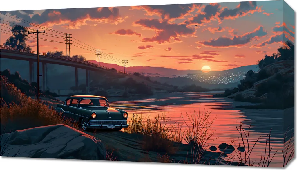 Sublimez vos Murs Vides avec l'Image Coucher de soleil Klassiker 70 x 40 cm