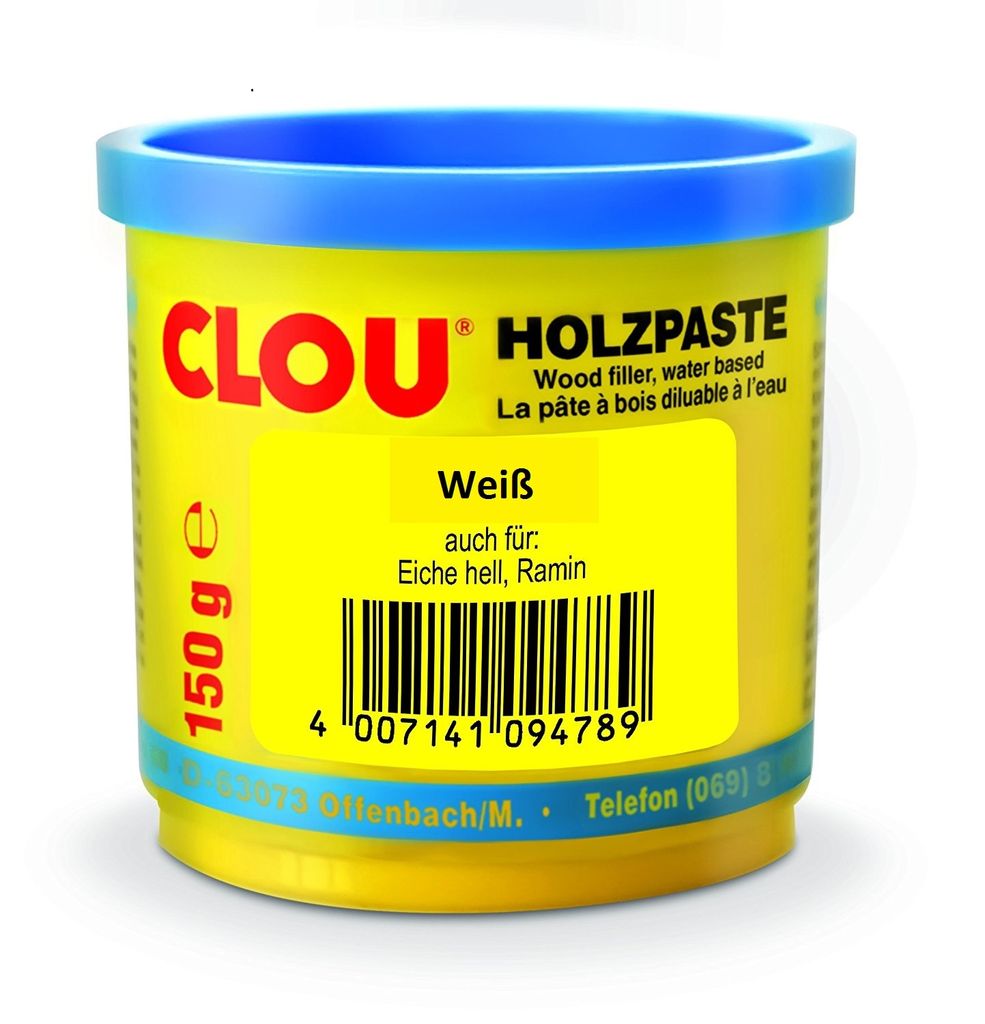 CLOU Holzpaste 16 Weiß Wasserverdünnbar 150g Produktbild 