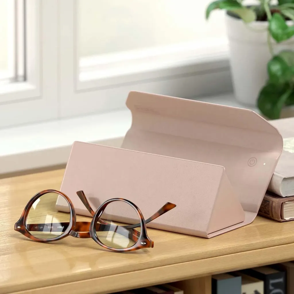 Étui à Lunettes Connecté Rose Satechi compatible Localiser Apple et Qi