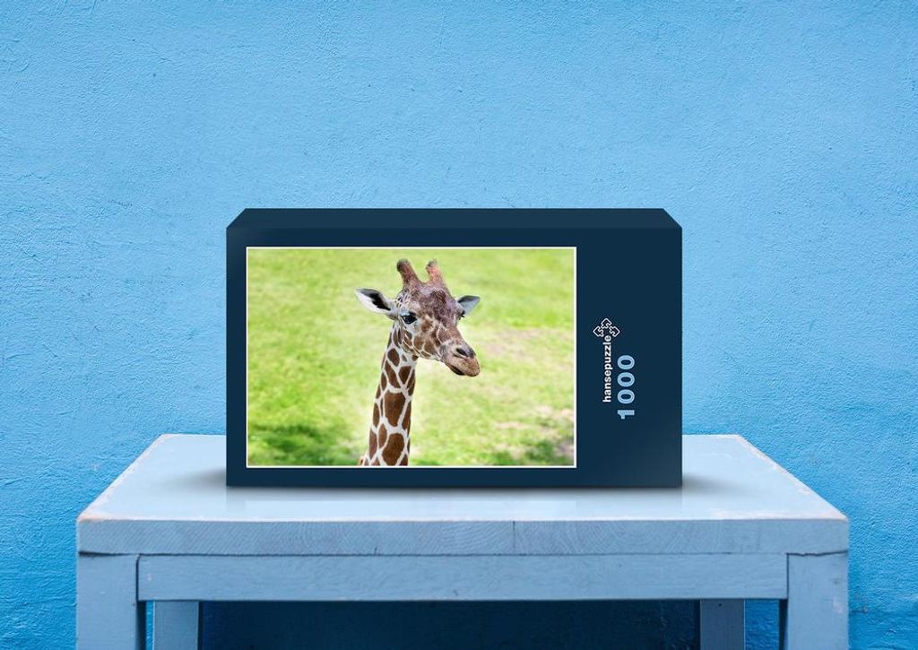 hansepuzzle 78972 - Giraffe Puzzle, 1000 Teile, Natur, 60,0 x 46,0cm mit hochwertiger Aufbewahrung, Kartonbox und wiederverschließbarem Beutel