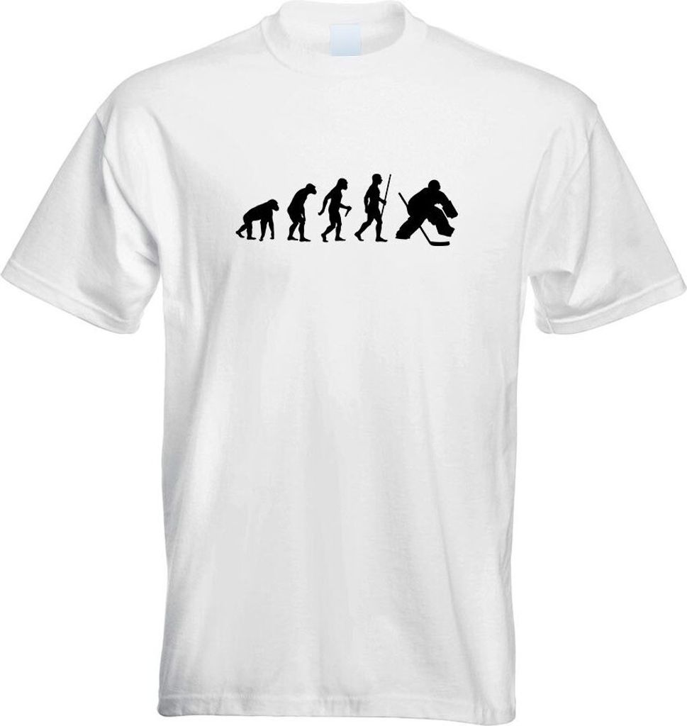 Kiwistar - T-Shirt - Weiss - Eishockey Puck Evolution 2 Motiv Bedruckt Funshirt Design Print - mit Motiv Bedruckt - Funshirt Design - Sport - Freiz...