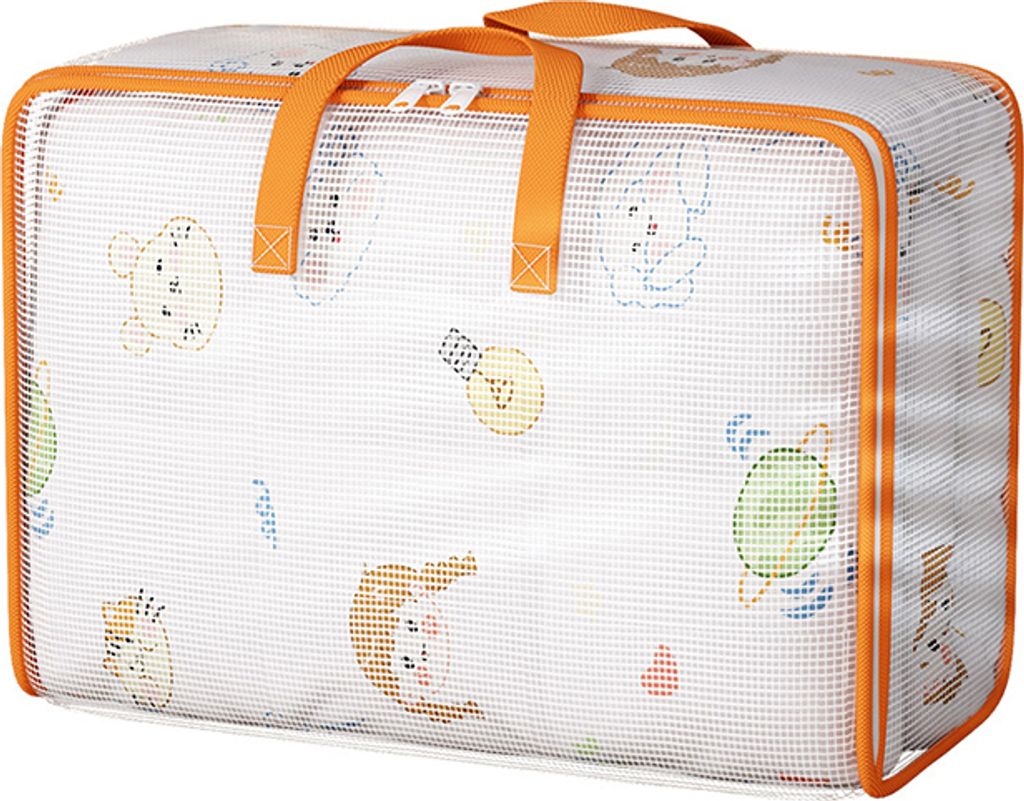 INF Durchsichtige Aufbewahrungsbeutel, mittlere Umzugsbeutel (20,5 x 7,9 x 13 Zoll) mit verstärkten Griffen