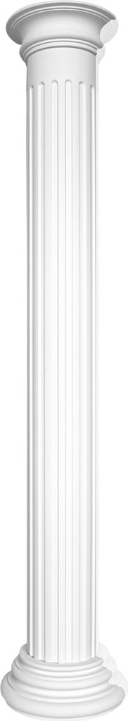 Basis für Halbsäulen | vorgrundierte Oberfläche | stoßfest | Klassisch | Barock | Verzierung | Stuck | weiß | Polyurethan| N2024-4H | Fassung ...