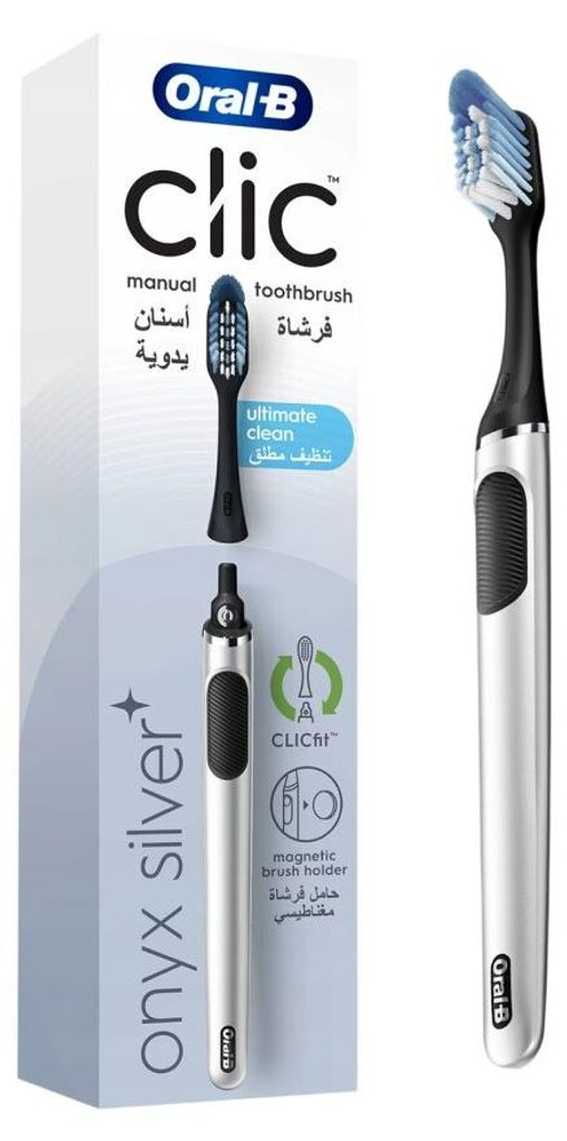 Zubná kefka Oral-B Clic s magnetickým držiakom, strieborná Obrázok produktu 