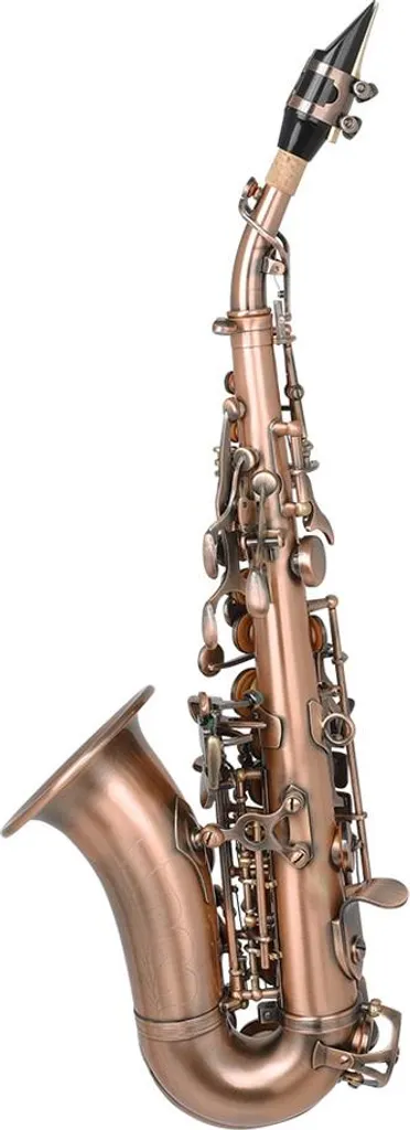 Saxophone Soprano Idéal pour Débutants avec Support et Étui de Voyage Sib