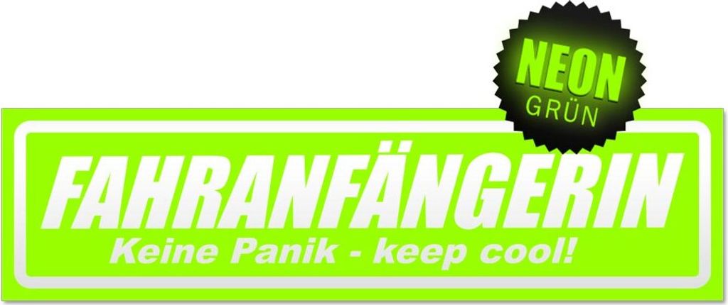 Fahranfängerin invertiert Magnetschild Schild magnetisch