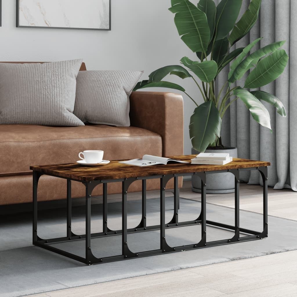 Maison Exclusive - Couchtisch Räuchereiche 100x50x35,5 cm Holzwerkstoff