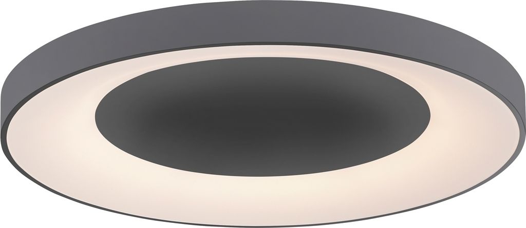 LED-Deckenleuchte - Grau - Metall - Kunststoff - Ø 70 cm - Produktbild 