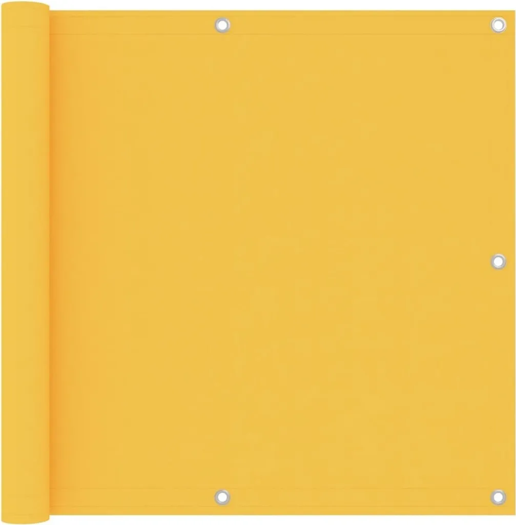 The Living Store Schermo privacy per balcone giallo 90x500 cm Tessuto Oxford