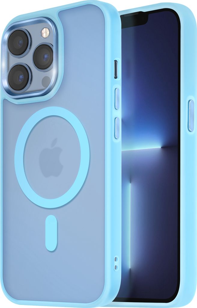 Avizar, MagSafe Hülle für Apple iPhone 13 Pro Frost Color, Hellblau