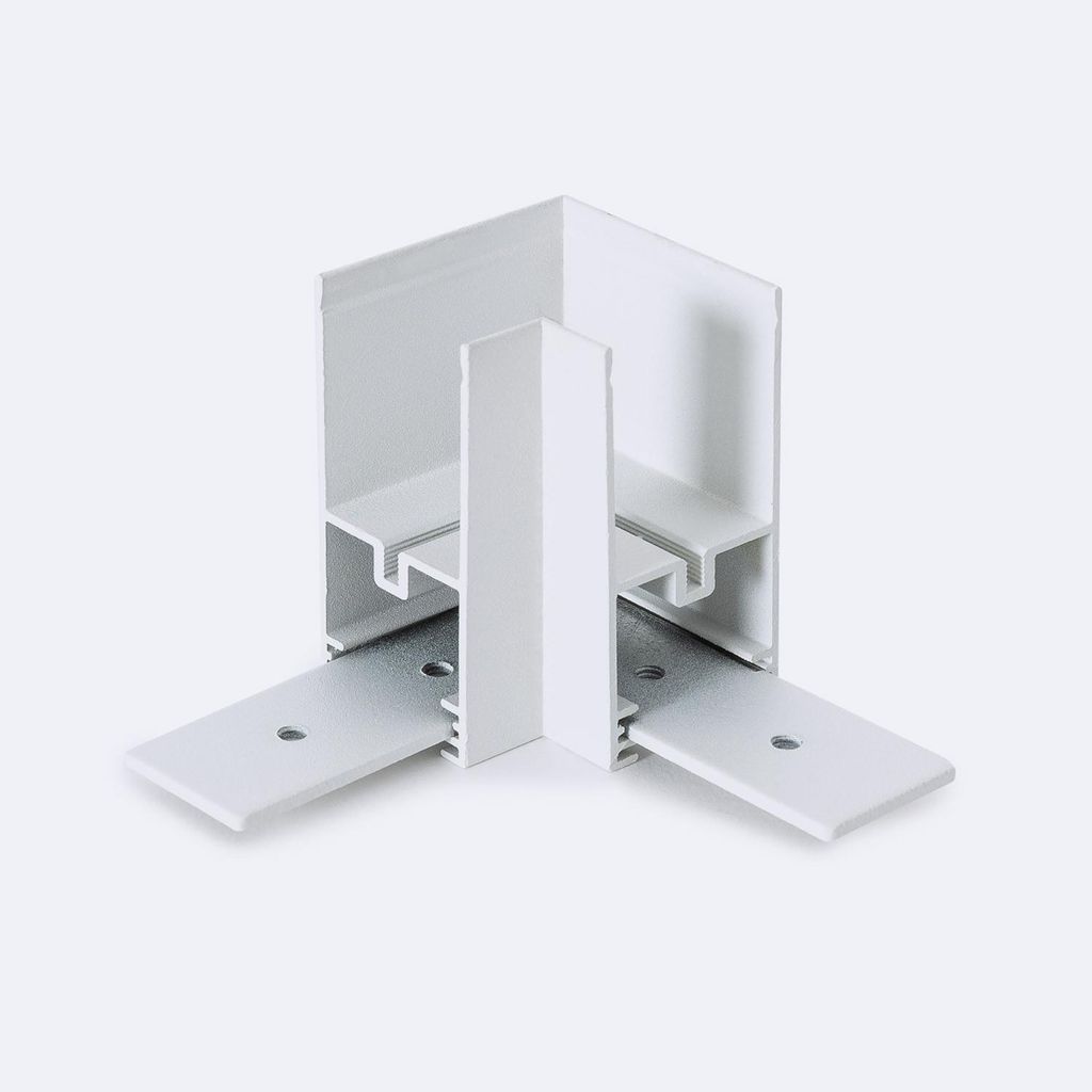 Horizontale L-Verbindung für Magnetschiene 25mm SuperSlim Aufhängen 48V Weiß