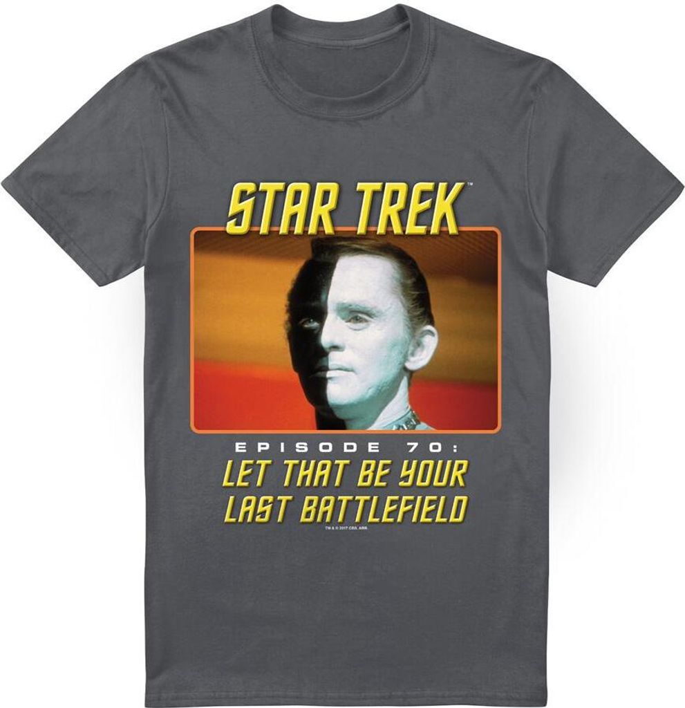 Star Trek - "Last Battlefield" T-Shirt für Herren TV5683 (XXL) (Holzkohle)