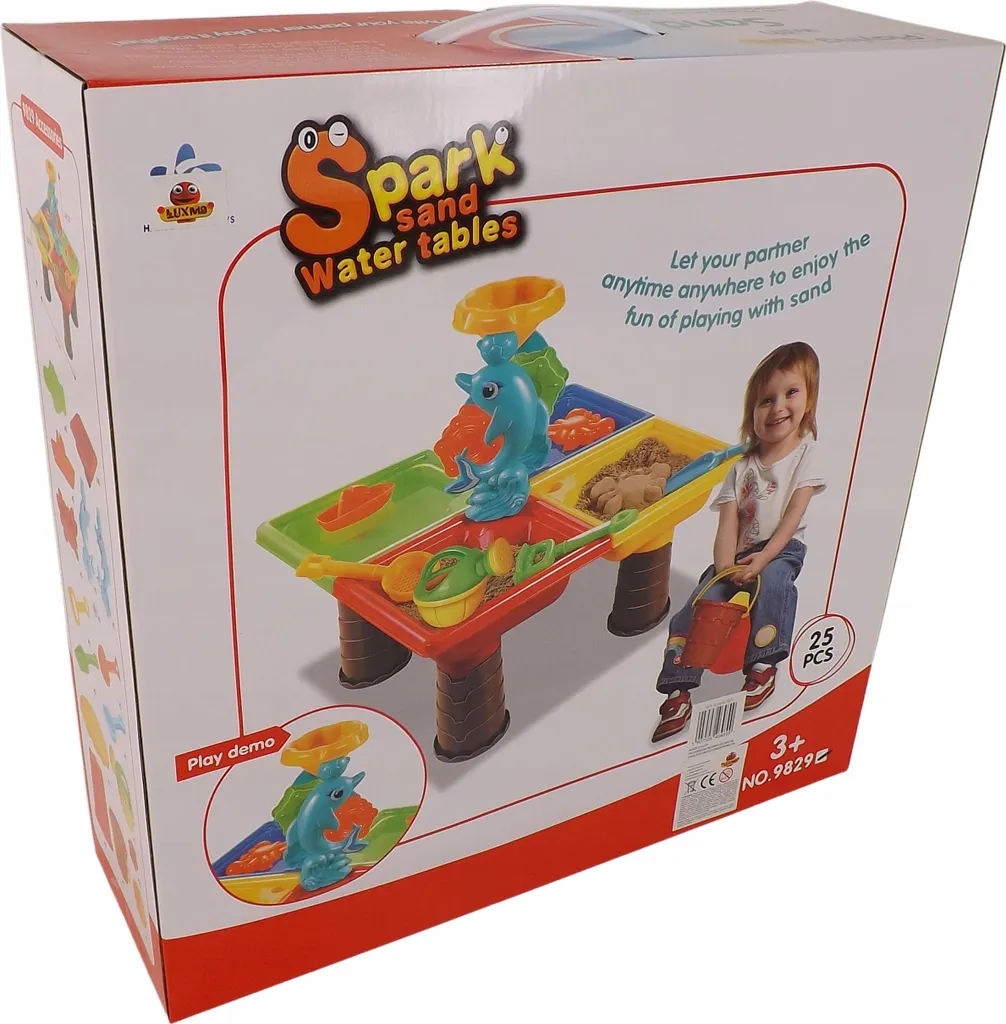 Occupez vos enfants avec la Table sable et eau Dauphin 25 pièces