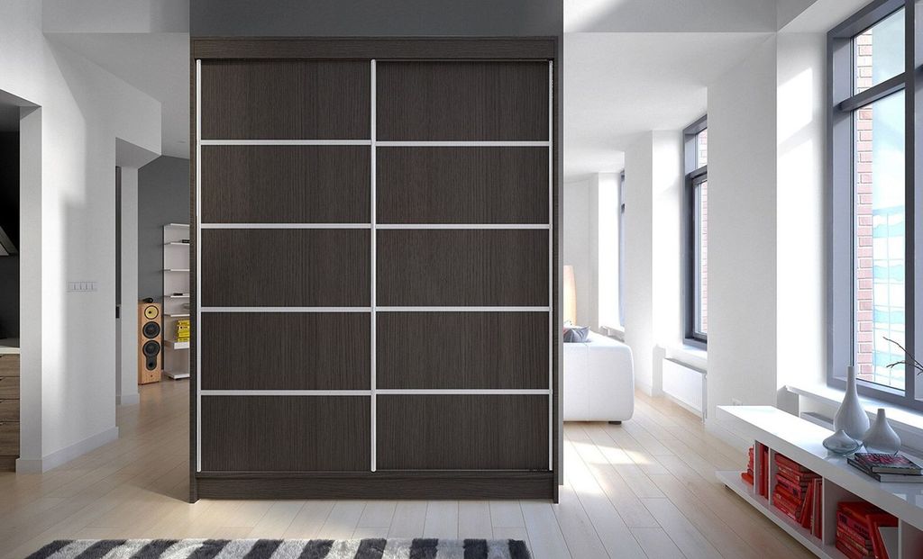 Kleiderschrank CHANNA 4 – Breite 150 cm, Schokolade