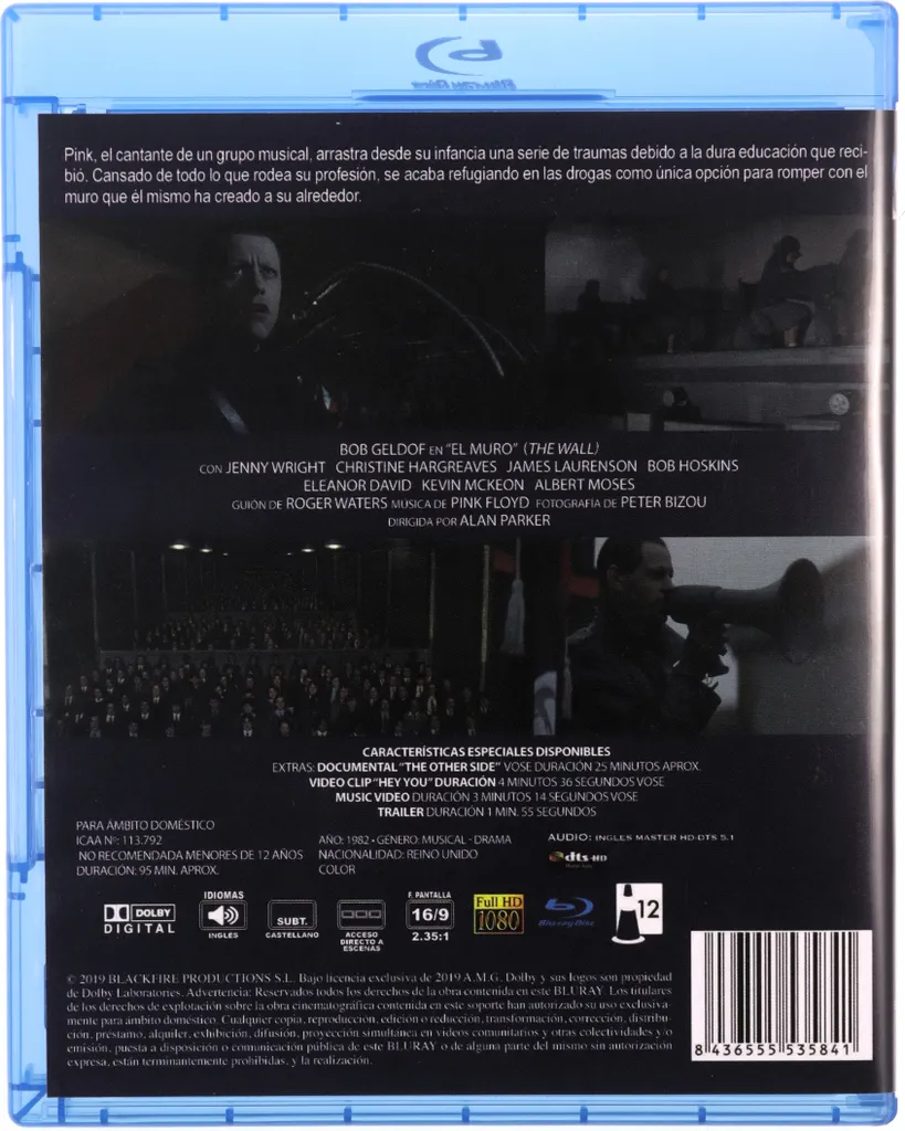 Blu-ray Pink Floyd The Wall en version originale restaurée 1080p