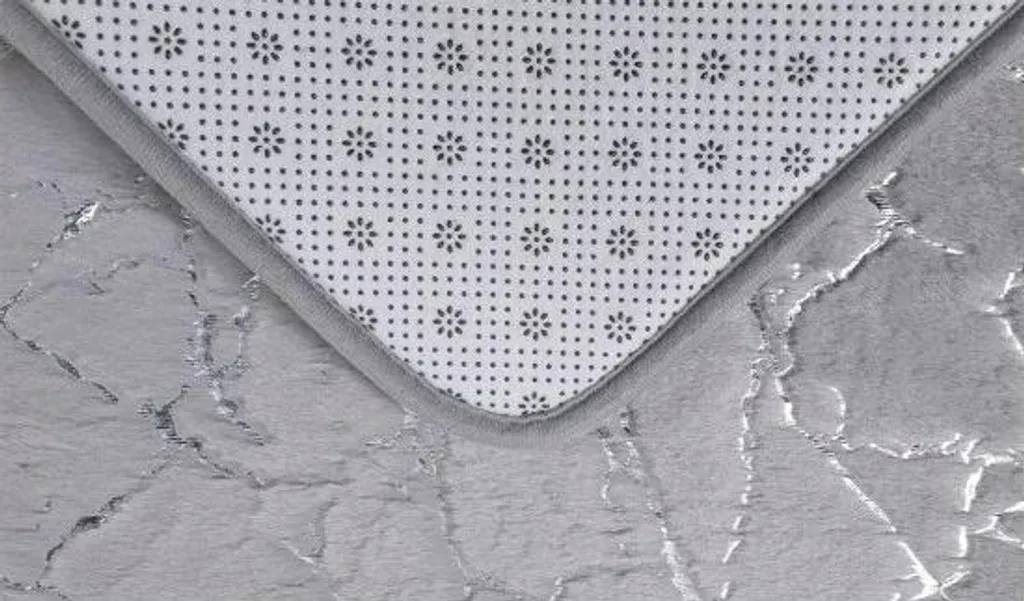 Tapis de bain Rabbit Shine gris 60x100 cm - Sortie de douche ultra douce