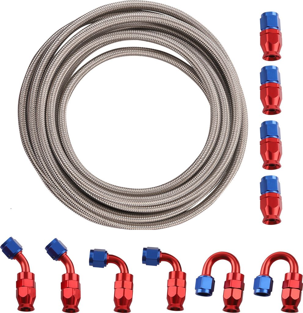 AN6 -6AN,AN-6 Red Swivel Fitting Nerezová ocel opletená Obrázek produktu 