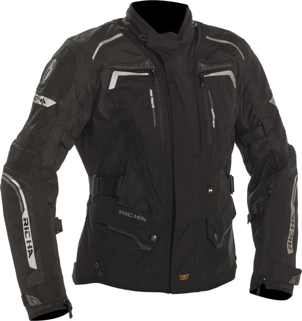 Richa Infinity 2 wasserdichte Damen Motorrad Textiljacke, schwarz, XS