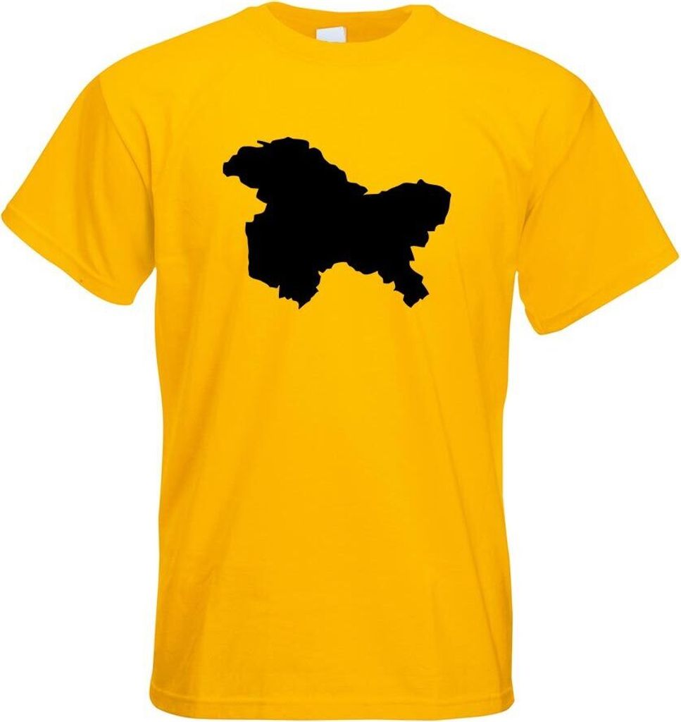Kiwistar - T-Shirt - gelb - Kaschmir - Himalaya Herren Funshirt Bedruckt Design Sprüche Spruch Motive - mit Motiv Bedruckt - Funshirt Design - Spo...