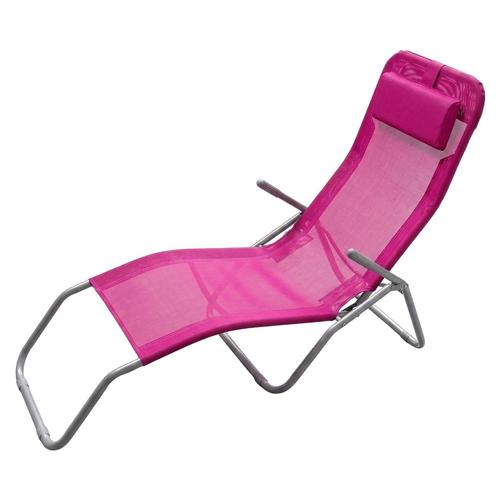 Gesundheitsliege mit Kopfkissen 190 cm - fuchsia - Produktbild 