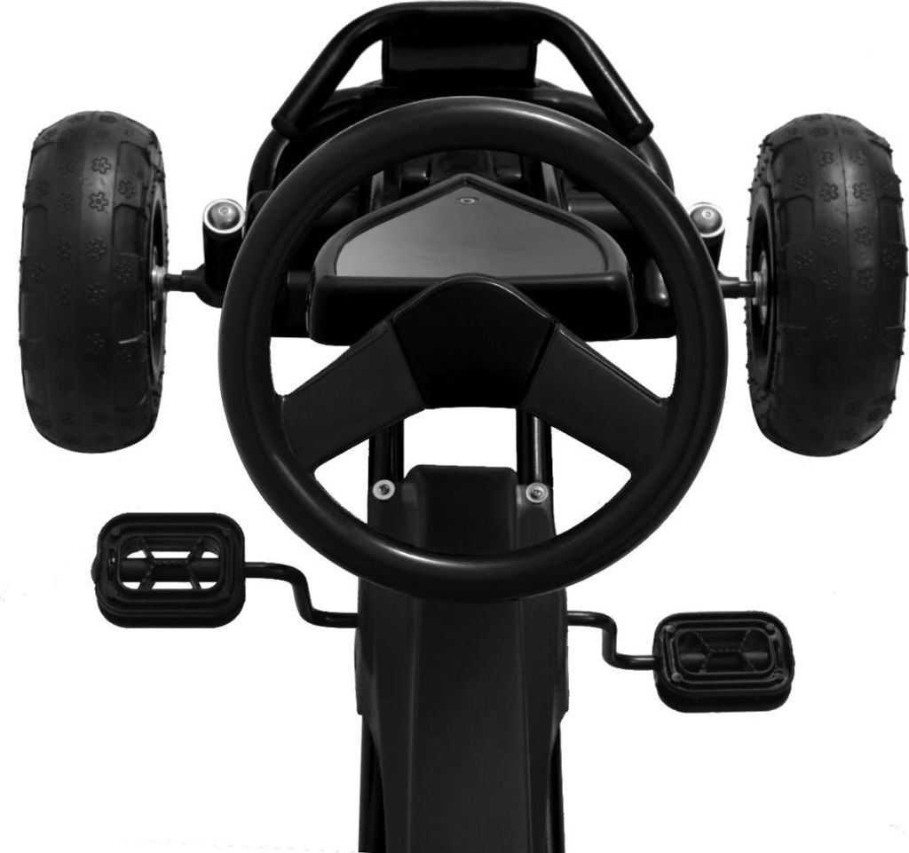 vidaXL Gokart na pedały z oponami pneumatycznymi czarny Zdjęcie produktu 13