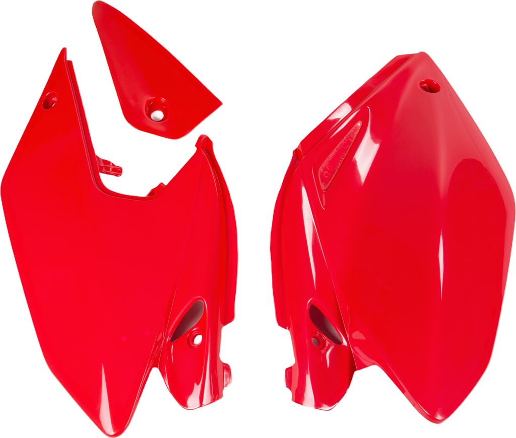 Seitenverkleidung UFO PLAST Verkleidung 3-teilig für Honda CRF X 250 ccm Bj. 2004 - 2017, Farbe:rot OEM 00-26