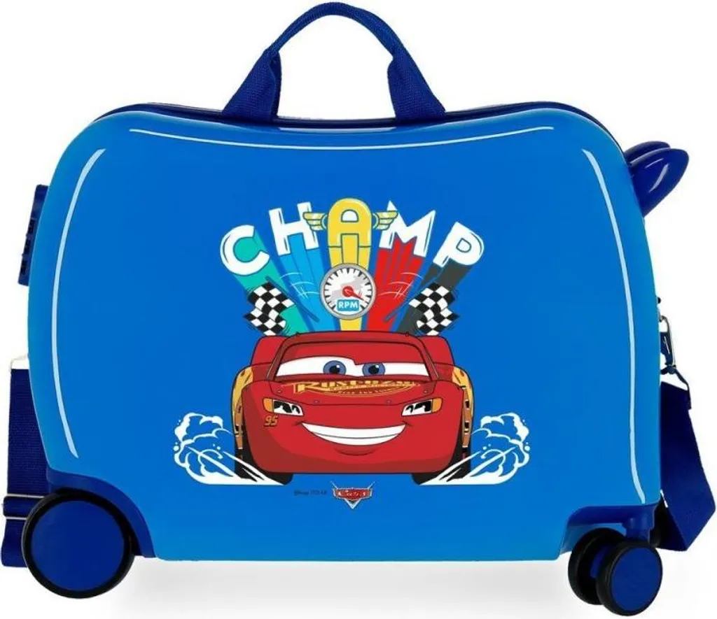 Valigia per bambini con ruote / passeggino DISNEY CARS blu, 2049823