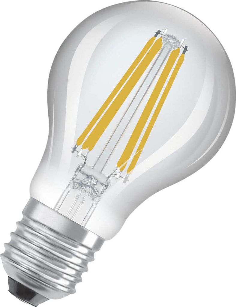 OSRAM LED CLASSIC A EEK B 4.3W 827 klar E27 Lampe 806lm 2700K warmweiss wie 60W dimmbar 4099854067112