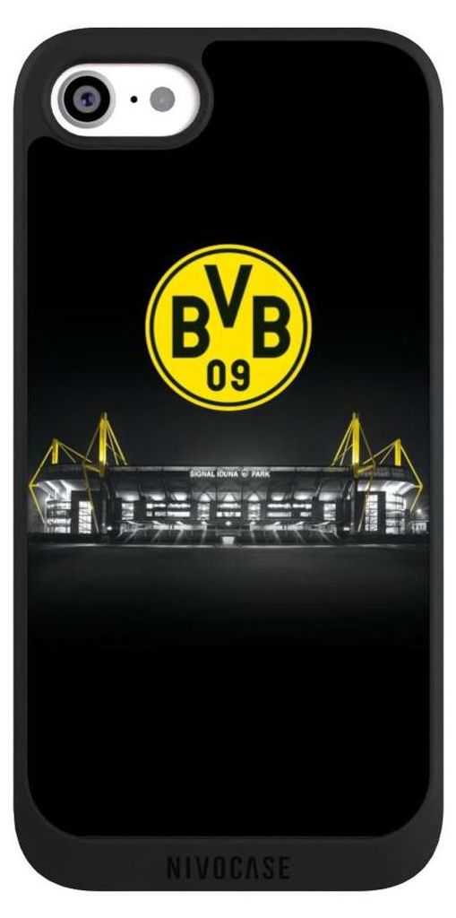NIVOCASE Handyhülle für Apple iPhone SE (2022) Hülle NIVOpure Case Schwarz BVB Borussia Dortmund Stadion
