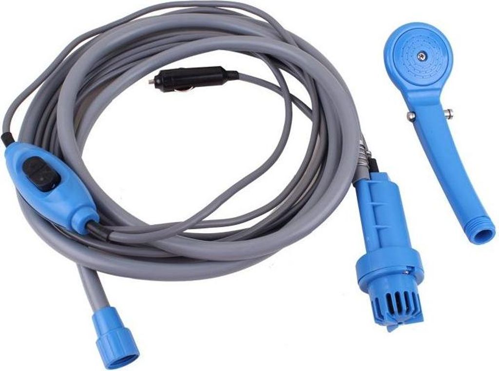Camping Dusche, 12V 36W Tragbar, 2.5L/min Verstellbarer Strahl, Wasserdicht, Für Outdoor Auto Garten, Blau