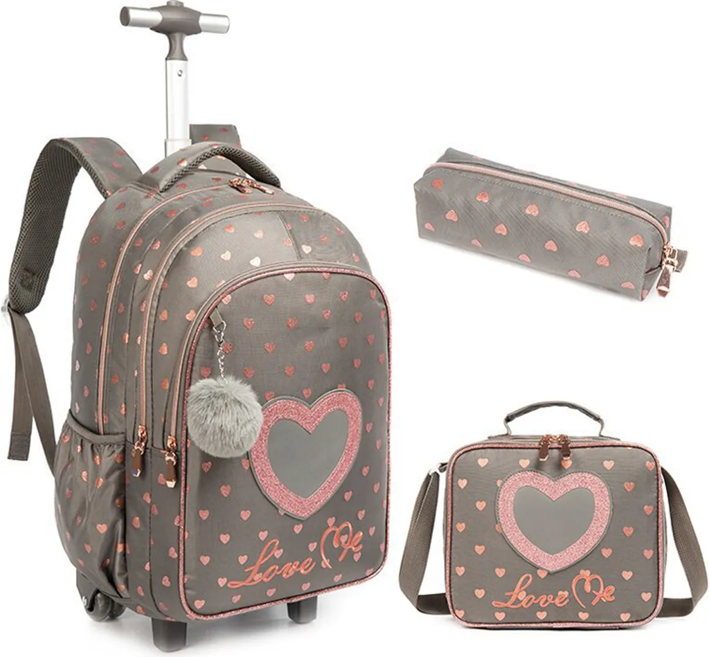 OFFERTA: Set Zaino Scuola Trolley 3 Pezzi - Qualità Prezzo Imbattibile - 1