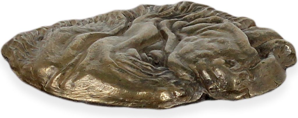 St. Bernhardshund, Bernhardiner - Flachrelief eines Hundes, kleiner Dekor, realistische Plakette mit Hund von der Marke Art-Dog