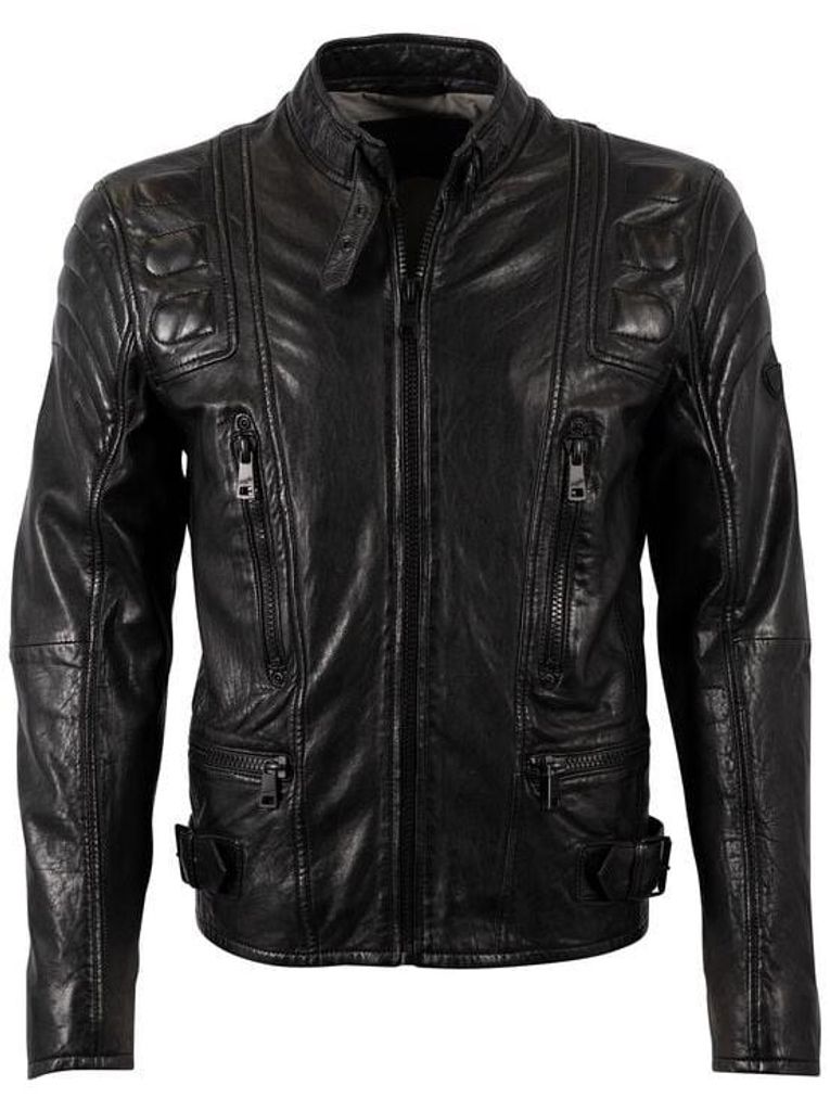 Mauritius Lederjacke Herren Highway 2 Slim Fit LAGIV schwarz S