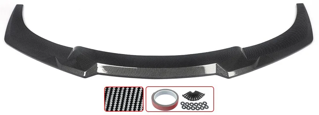 Splitter avant pour coupé sport de luxe aspect carbone - Kit de 3 pièces