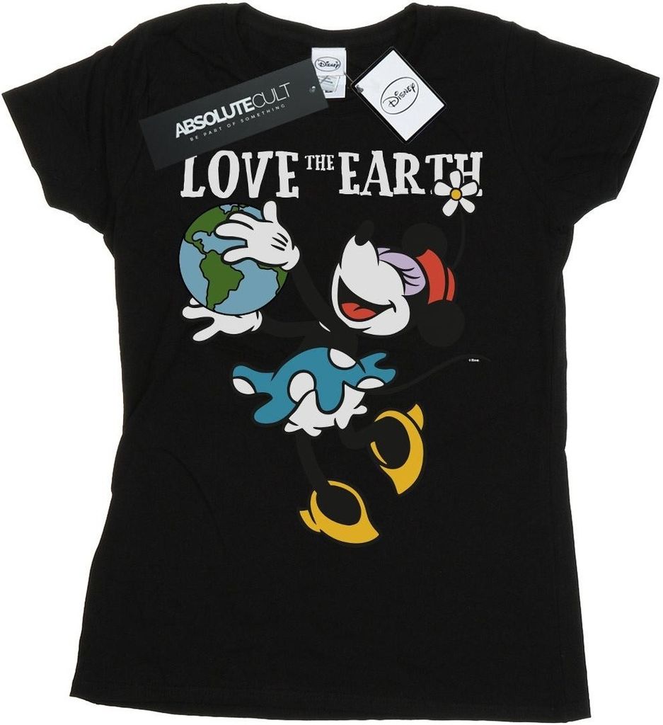 Disney - "Love The Earth" T-Shirt für Damen BI48707 (XL) (Schwarz)