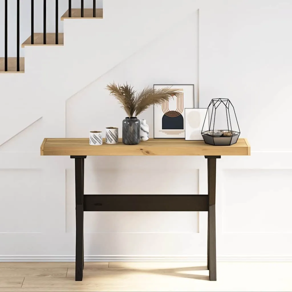 Consolle Ingresso NOAIN SYFAX 120x30 Legno Massello Stile Loft