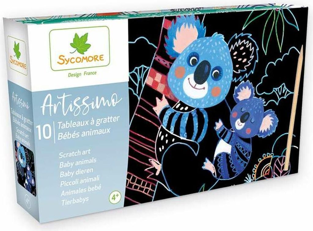 Sycomore Kratzkunst Spielzeug - Kreativset für Kinder ab 4 Jahren