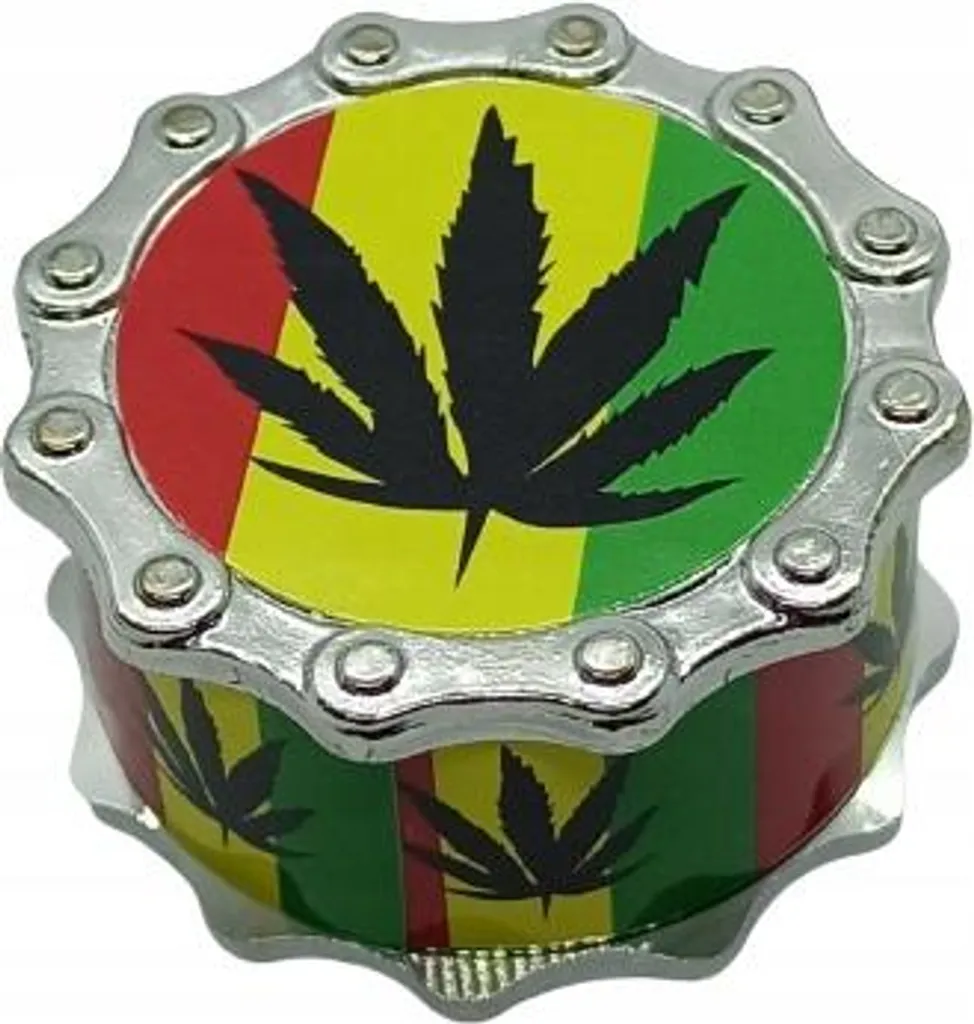 Macina Erba Metallo 45mm Reggae Style - Grinder 3 Parti Collezione