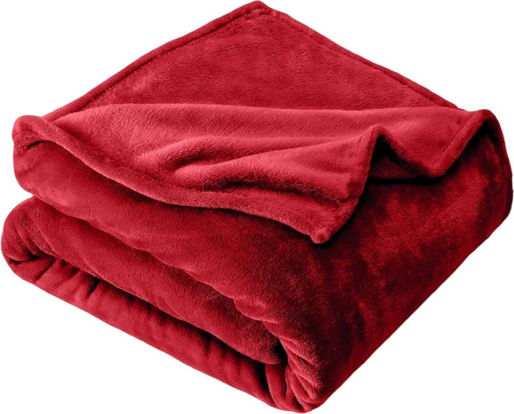 Überwurfdecke, rote Decken und Überwürfe in Doppelgröße für Couch/Bett, flauschige und gemütliche Decke, 60 x 80 Zoll