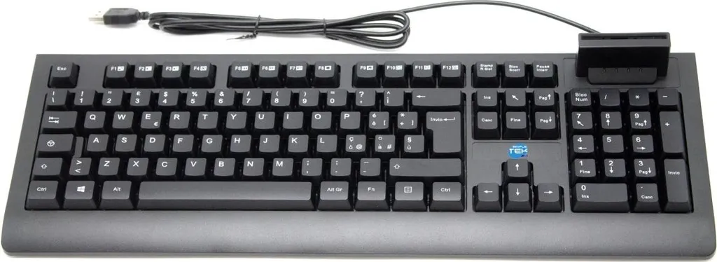 Clavier avec lecteur de carte de santé intégré et disposition italienne
