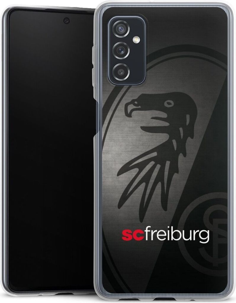 DeinDesign Handyhülle für Samsung Galaxy M52 5G Silikon Hülle Case Smartphone Schutzhülle Metallic Look Offizielles Lizenzprodukt SC Freiburg