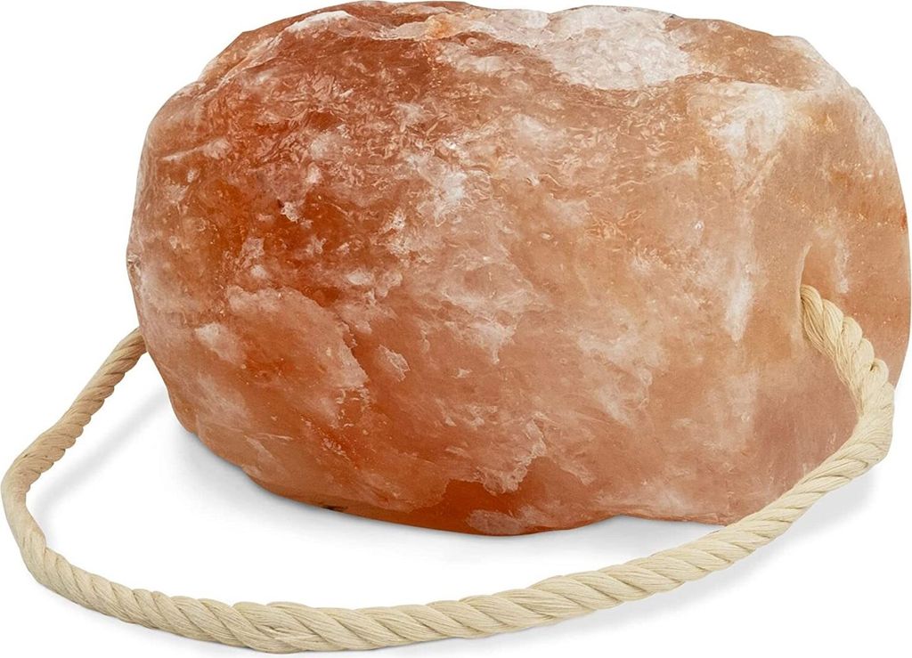 Hochwertiger Salzleckstein “Bergkristall” 2 x Leckstein mit Kordel, insgesamt ca. 9-10 kg, für Pferde, Schafe, Rinder, Wild, Viehsalz Minerall...
