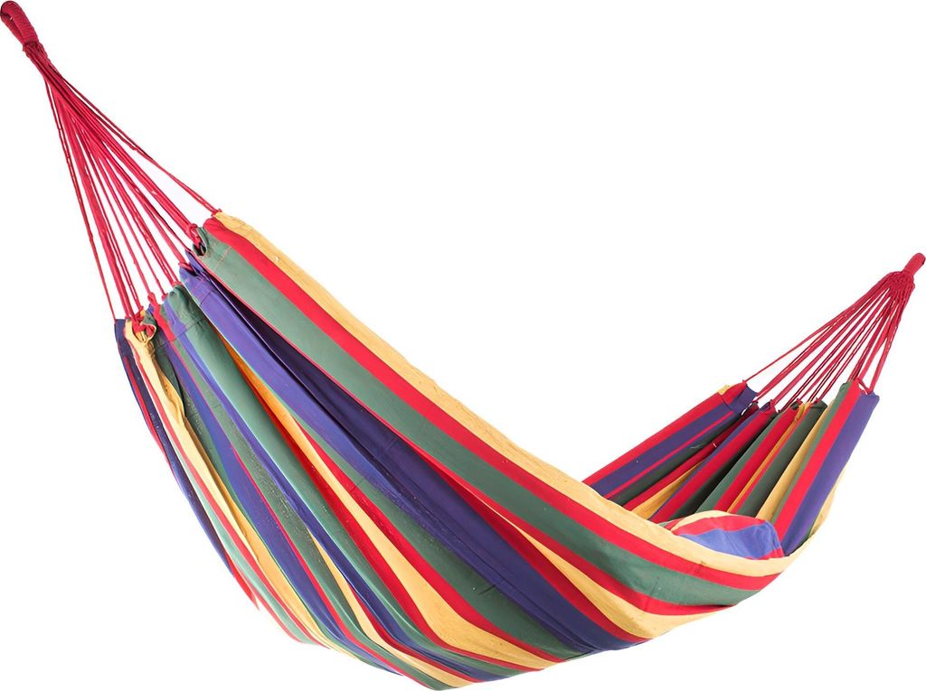 Verk Hamaka houpací síť 200 x 150 cm silné červené pruhy Obrázek produktu 