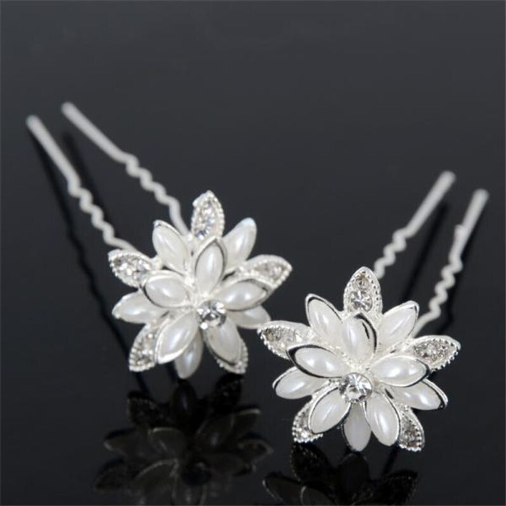 Elegante Haarnadel Star Flower in Silber - Perfekt für jeden Anlass KP1575