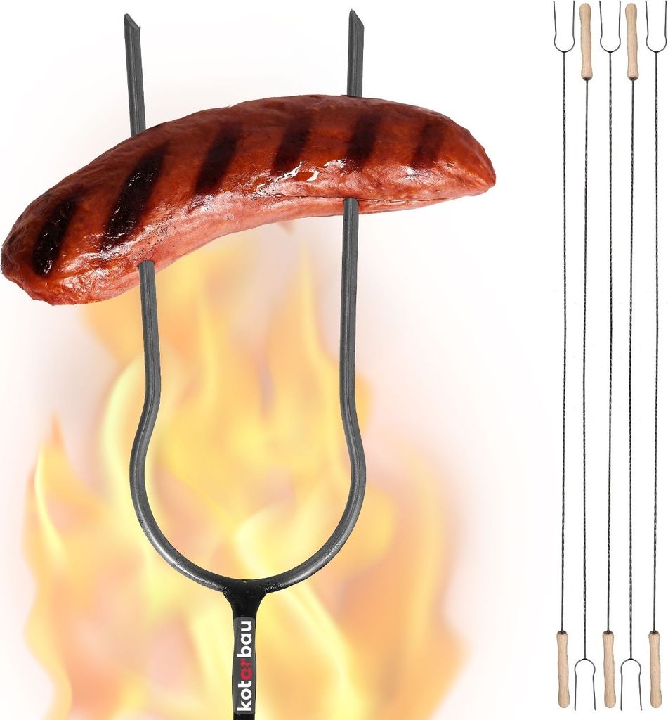 KOTARBAU® 5 pz Spiedini Per Barbecue Acciaio 130cm Immagine del prodotto 