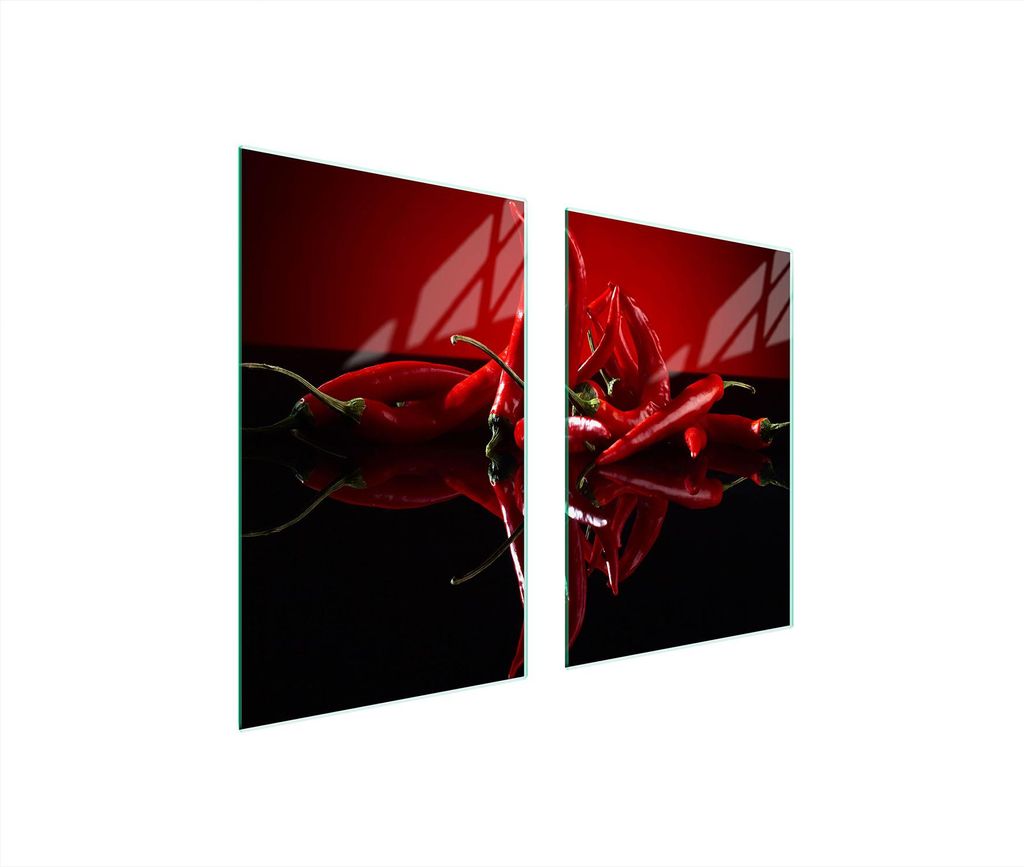 Glasschutzplatte Für Küche 65X52 Chilli