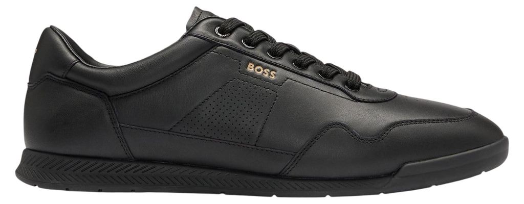 Boss - "Nitan" Sneaker für Herren, Leder GT14927 (41 EU) (Schwarz)